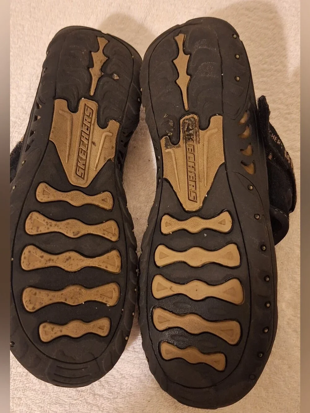 Skechers Men’s Black Brown Webbing Sport Sandals